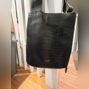 Radley London Black Embossed Leather Slim Crossbody
